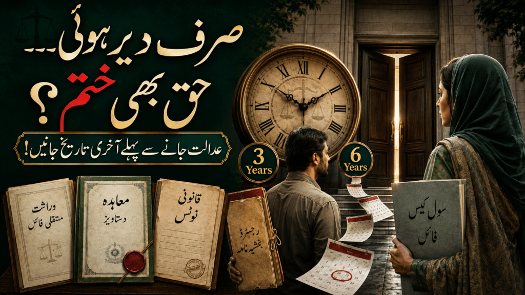 Limitation Act in Pakistan legal deadline for civil, property and inheritance cases
