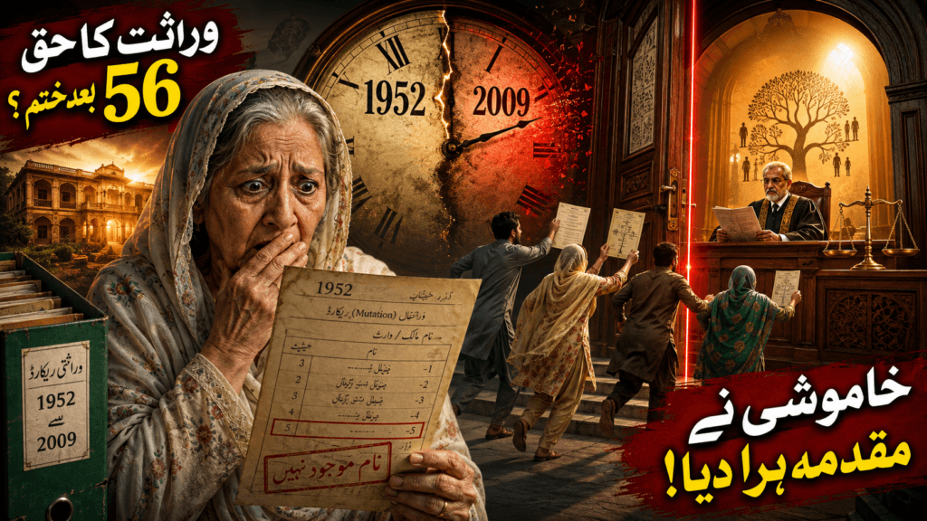 Limitation in Inheritance Cases in Pakistan after a 56-year delay in challenging mutation