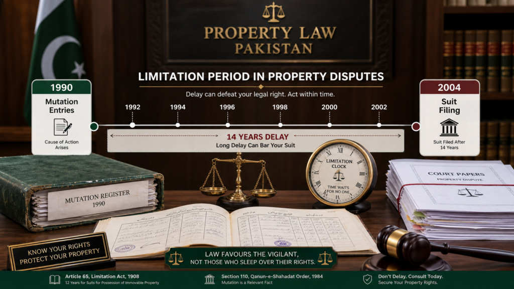 limitation period in general power of attorney in Pakistan property case