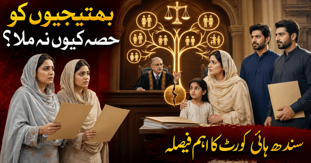 Nieces inheritance rights Pakistan Hanafi law explained through Sindh High Court judgment 2026 CLC 120