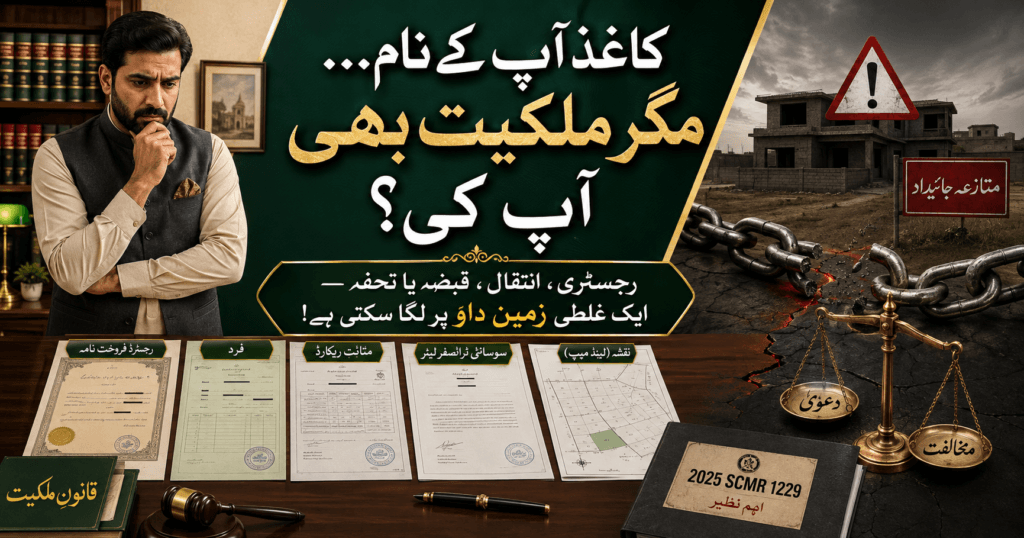 Property Law in Pakistan – Is Your Property Ownership Really Safe? Property Law in Pakistan guide to ownership mutation registration and property disputes