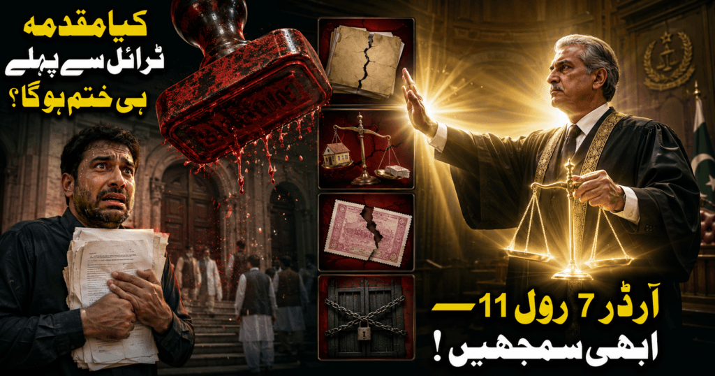 Rejection of Plaint in Pakistan and Order VII Rule 11 CPC Rejection of Plaint in Pakistan under Order VII Rule 11 CPC