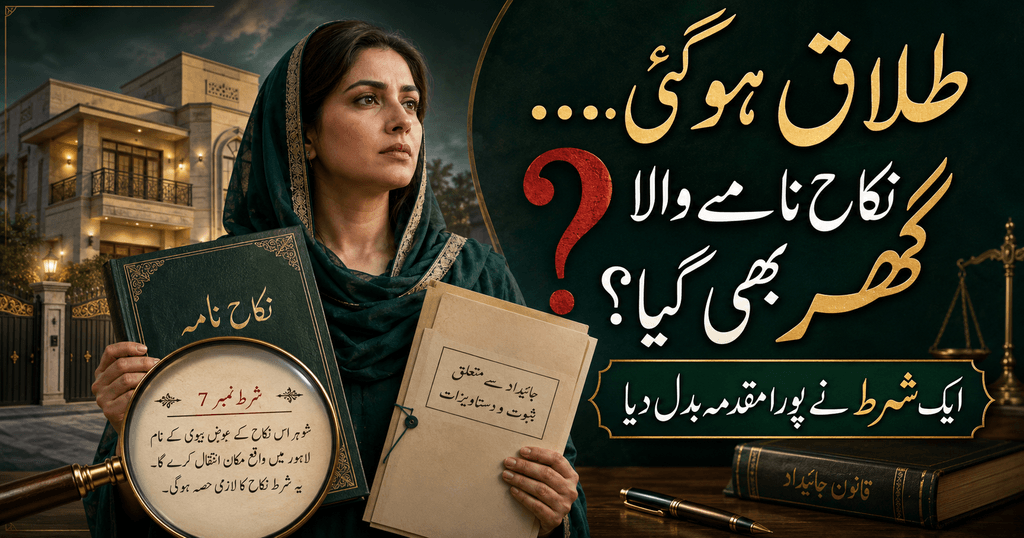 Wife Property Divorce Rights – Nikahnama Property Claim After Divorce Wife property divorce rights explained through Nikahnama and Islamabad High Court judgment