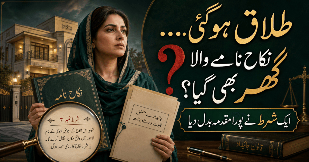 Wife property divorce rights explained through Nikahnama and Islamabad High Court judgment