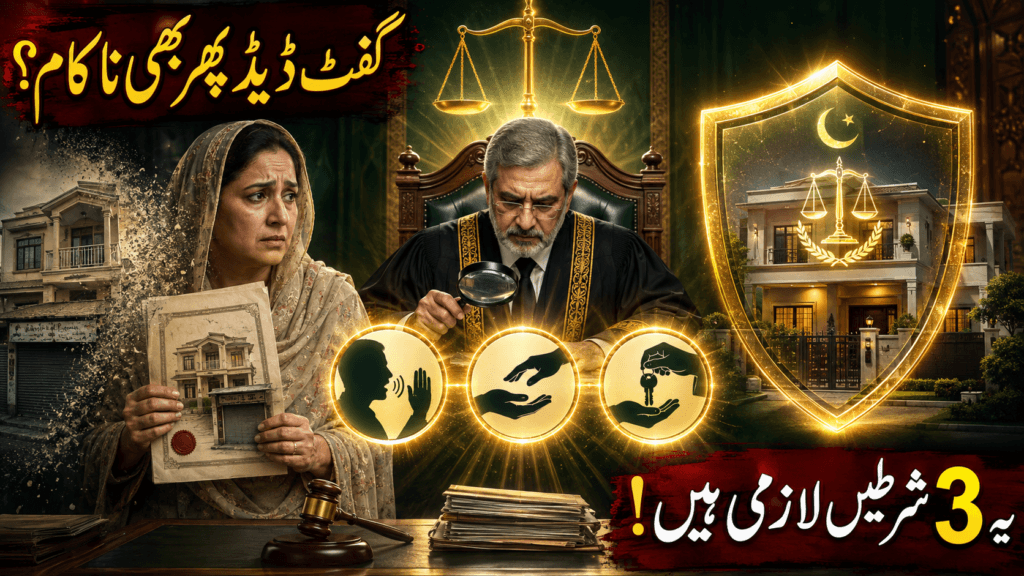 Valid gift in Pakistan requires offer acceptance and delivery of possession