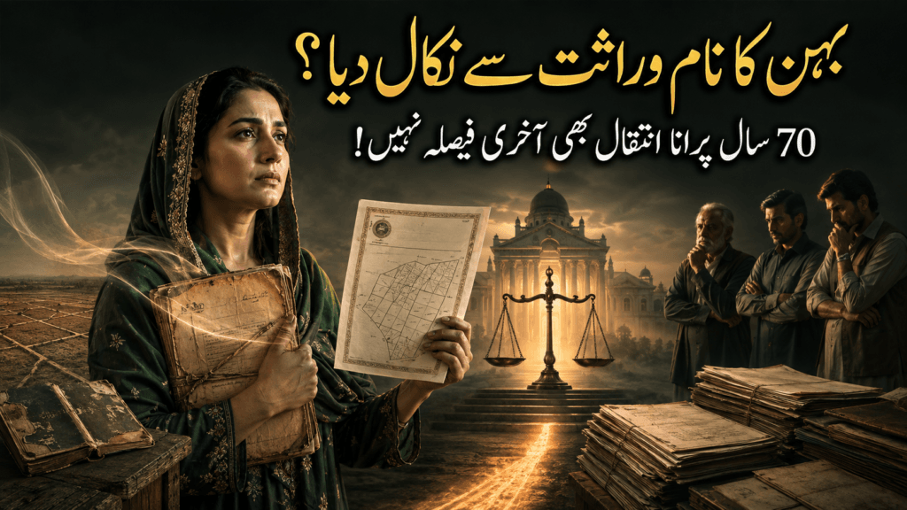 Women Inheritance Rights Pakistan – Supreme Court 2023 SCMR 1901 Women inheritance rights in Pakistan showing a female heir challenging an old inheritance mutation under 2023 SCMR 1901