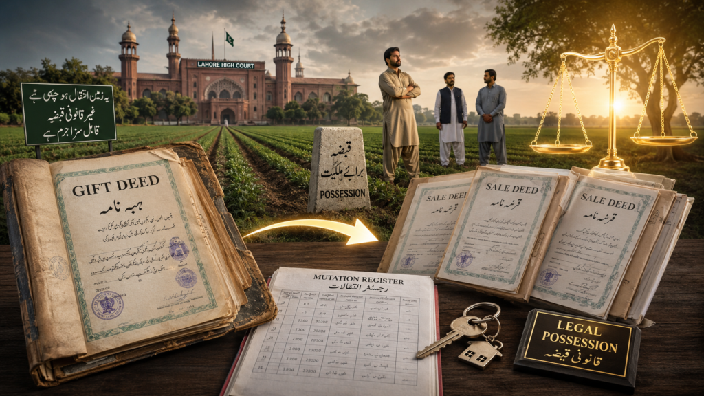 Gift Deed Law in Pakistan third party purchaser rights after gift deed