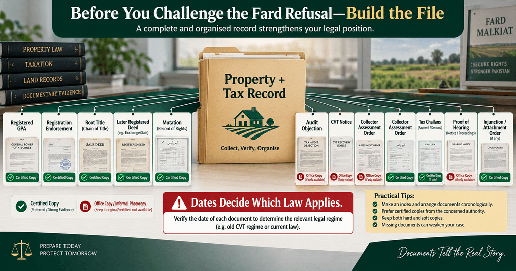 Documents required for CVT on Power of Attorney in Pakistan and Fard Malkiat dispute