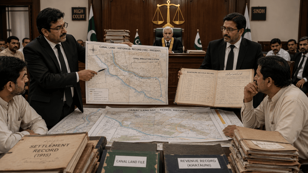 Property Ownership Dispute in Sindh over canal land records