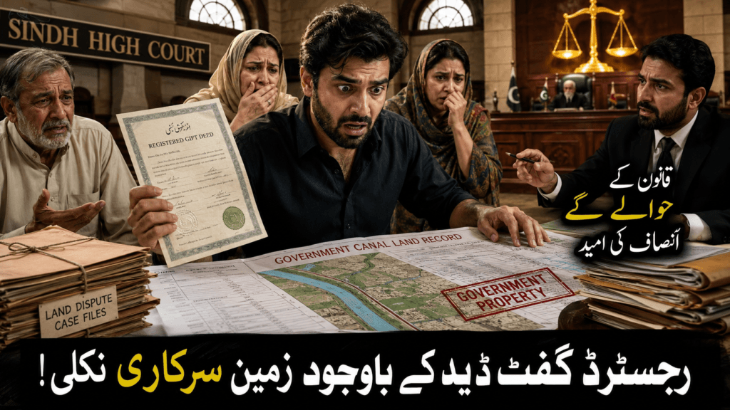 Property Ownership Dispute in Sindh involving gift deed and canal land records