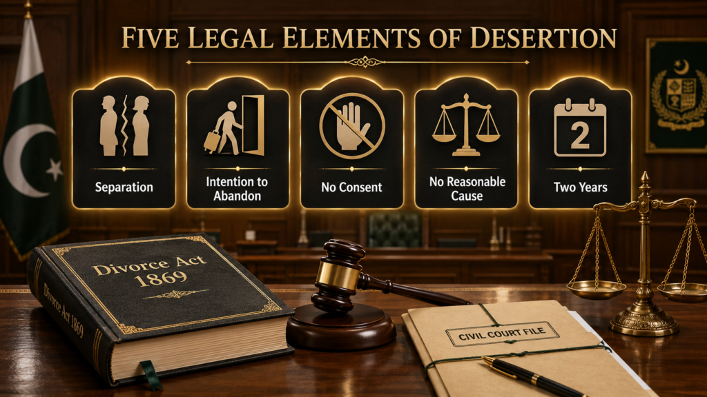 Christian Divorce in Pakistan and five legal elements of desertion
