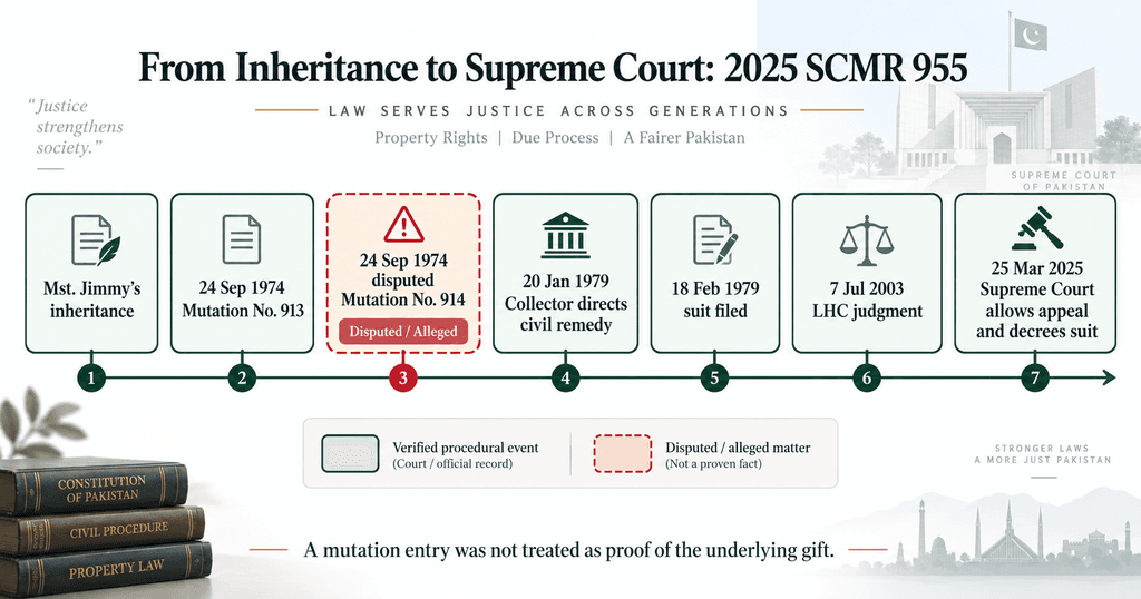 2025 SCMR 955 Civil Suit for Declaration case timeline