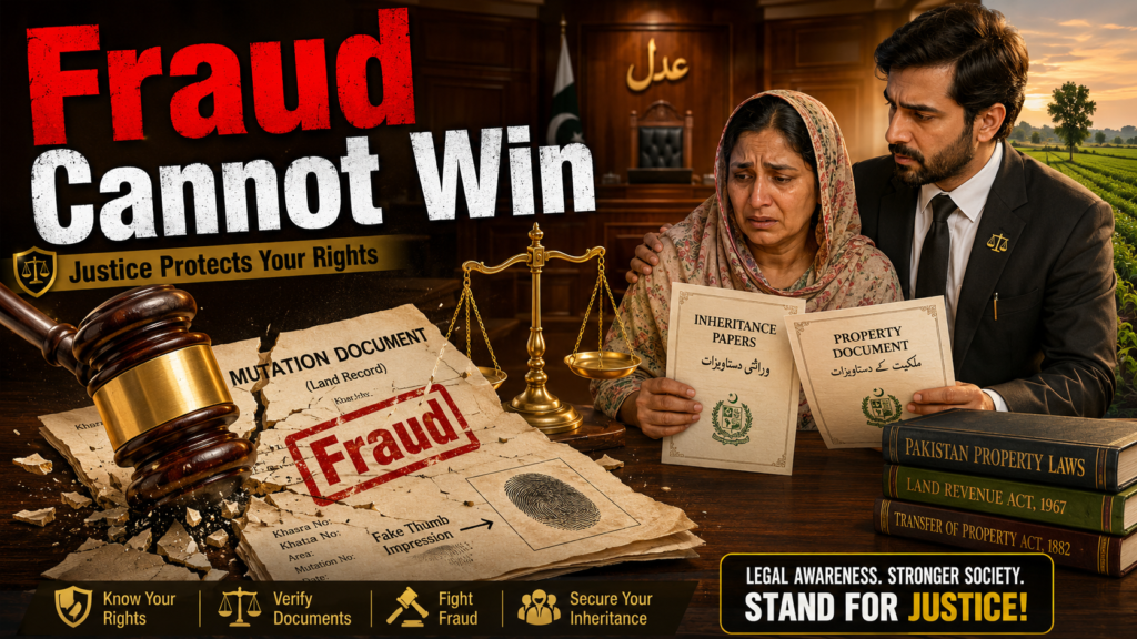 Fraudulent mutation challenged through Civil Suit for Declaration