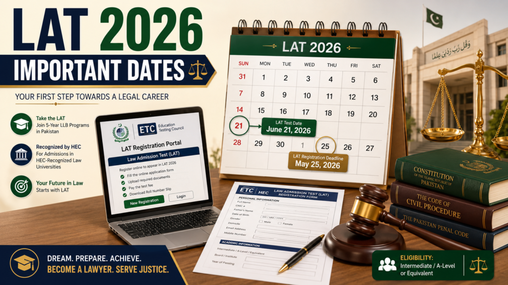 LAT test date 2026 and HEC registration last date
