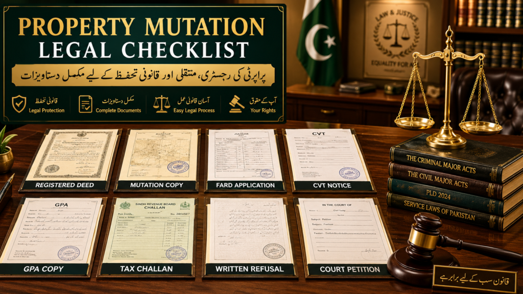 CVT and Fard Malkiat Document Checklist Documents needed in CVT and Fard Malkiat dispute