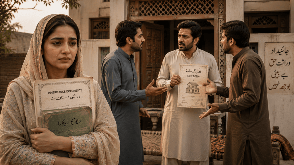 Tamleek Law in Pakistan inheritance dispute between brothers and sister.