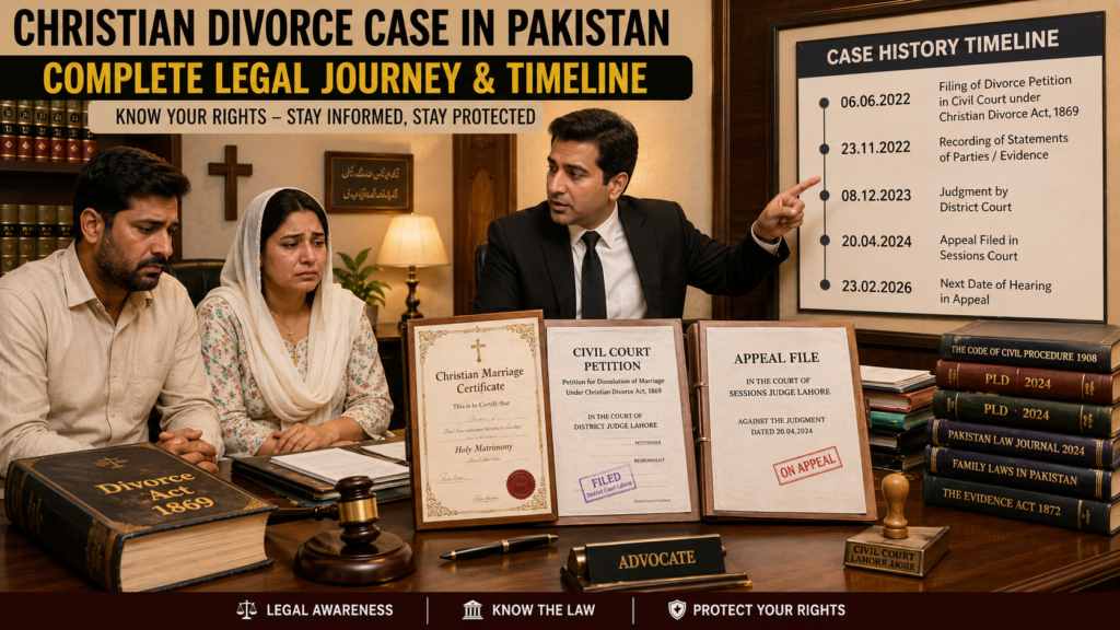 Christian Divorce in Pakistan case timeline from Civil Court to Lahore High Court