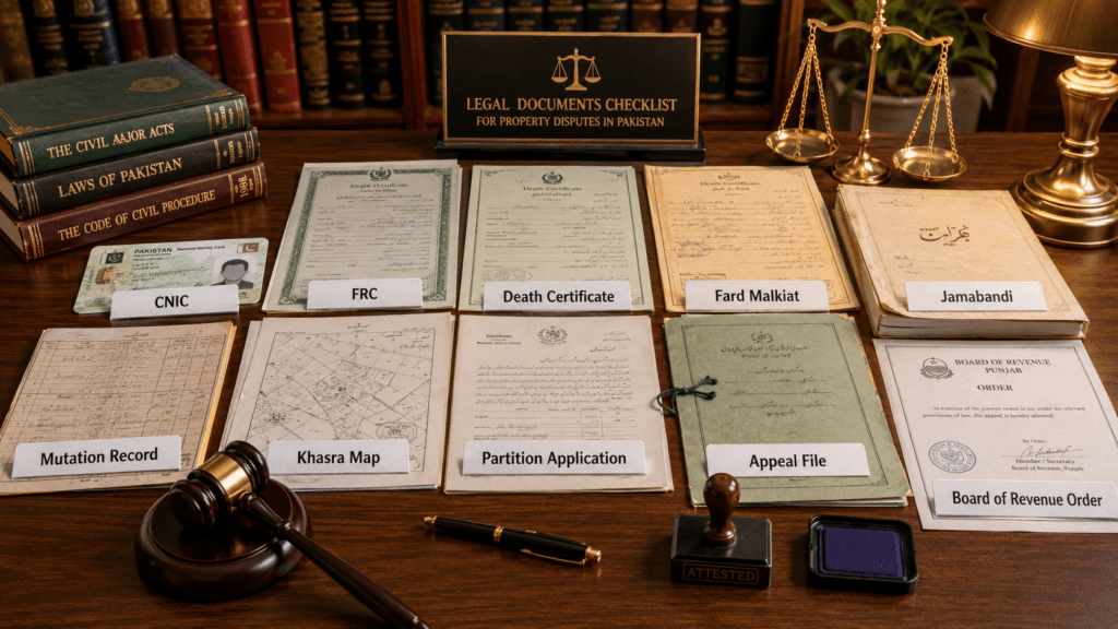 Legal checklist for Partition of Inherited Land in Pakistan Partition of Inherited Land in Pakistan checklist for legal heirs and revenue record