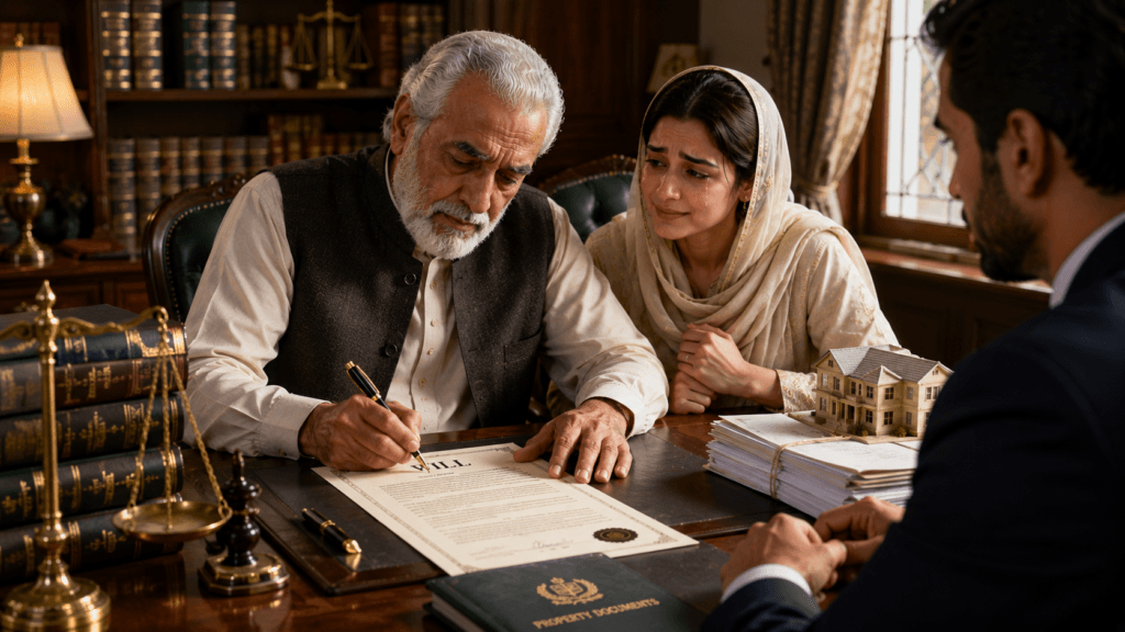Will in Pakistan legal document signing