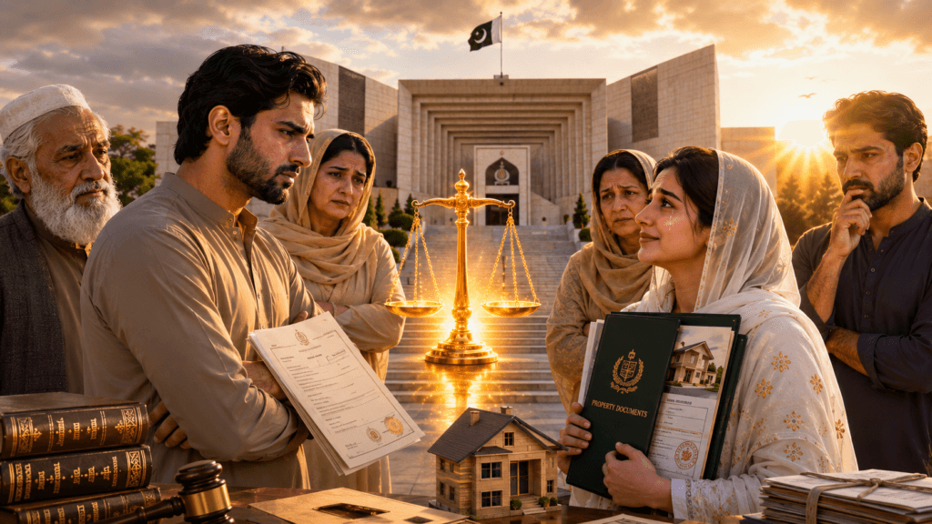Will in Pakistan family inheritance dispute