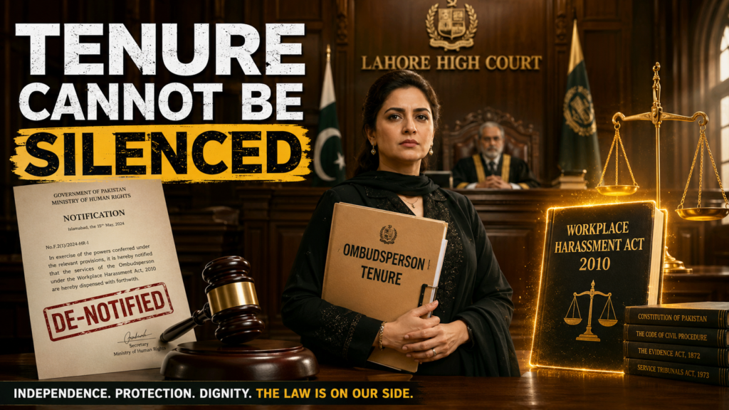 Protection Against Harassment of Women at Workplace Act 2010 Ombudsperson tenure ruling