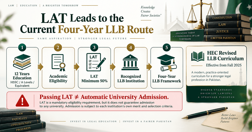 LAT and Four-Year LLB Eligibility in Pakistan LAT eligibility and four year LLB admission Pakistan