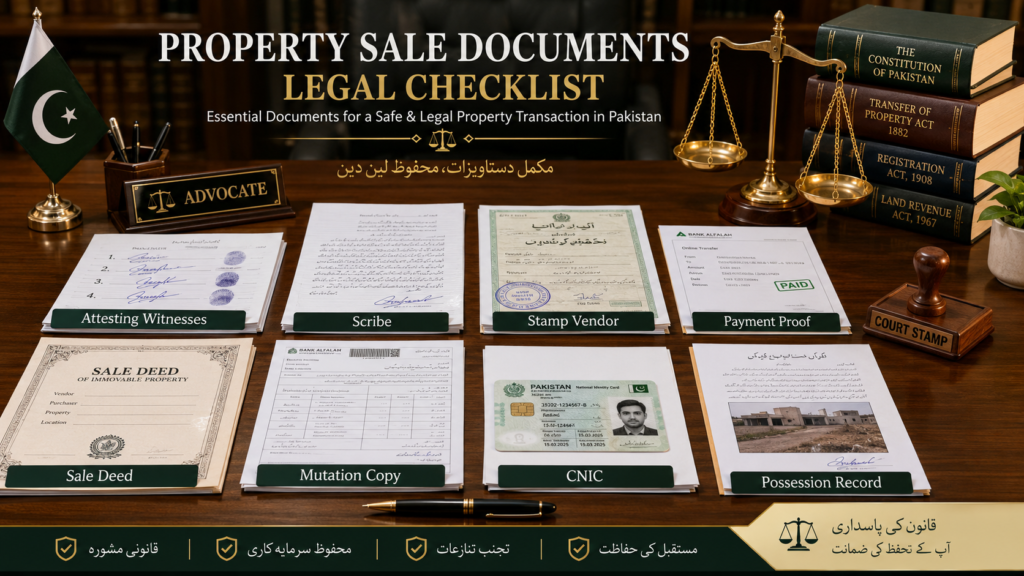 Proof Checklist for Fake Sale Deed Litigation Fake Sale Deed in Pakistan checklist with witnesses scribe stamp vendor and payment proof