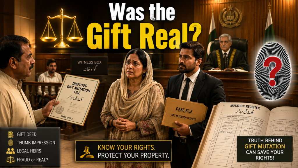 Civil Suit for Declaration challenging doubtful gift mutation