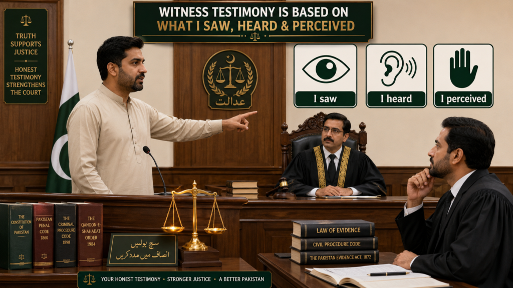 Direct Oral Evidence under Qanun e Shahadat Order qanun e shahadat order oral evidence must be direct