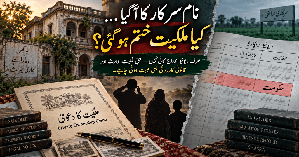 Escheat Property in Pakistan Government revenue entry and family ownership dispute