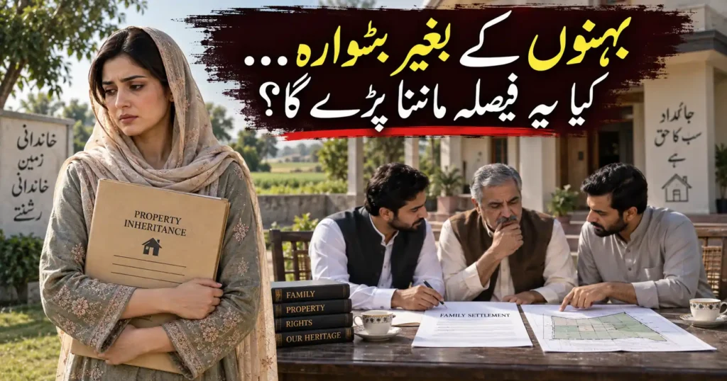 Family Settlement in Pakistan dispute where sisters were excluded from inheritance
