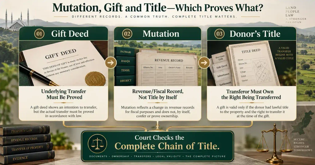 Mutation, gift deed and donor title explained in a Sindh property ownership dispute