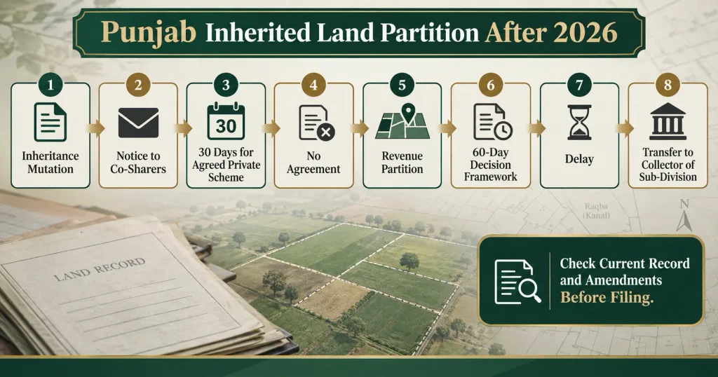 Punjab 2026 inherited land partition process and statutory timeline