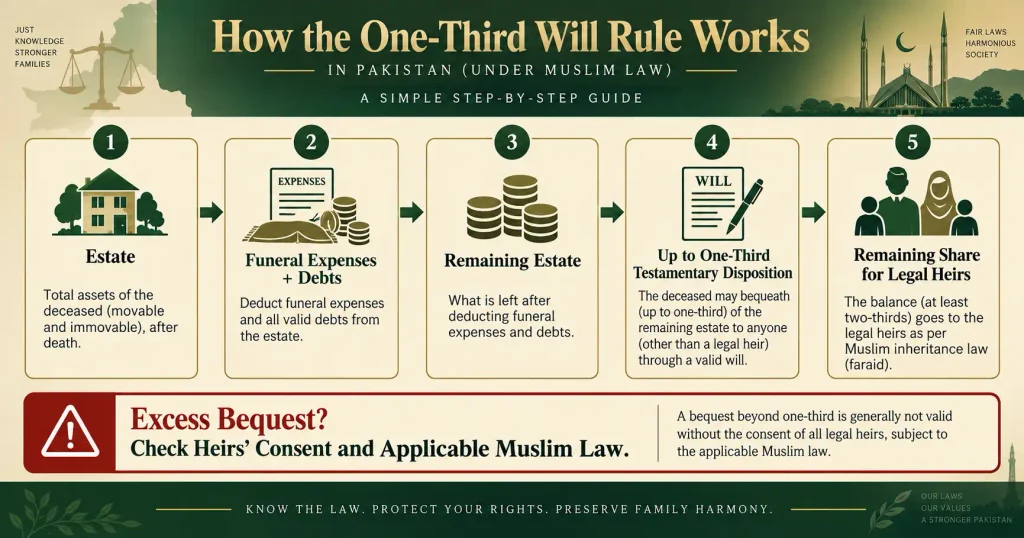 Will in Pakistan one-third rule after debts and funeral expenses explained