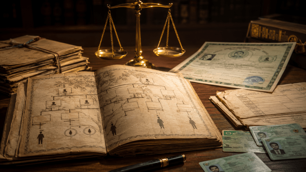 Pedigree Table Is Not Conclusive Proof of Relationship Incomplete pedigree table used in a legal heirs inheritance dispute
