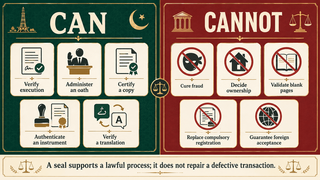 What a Pakistani notary can and cannot do Notary Public powers and legal limits in Pakistan