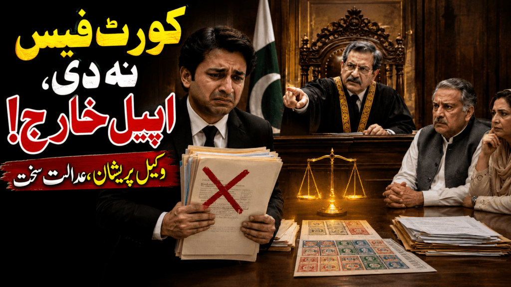 Court Fee Act Pakistan Supreme Court case about deficient court fee and rejected civil appeal
