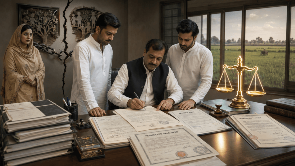 Attorney transferring a woman’s inherited property to his own sons