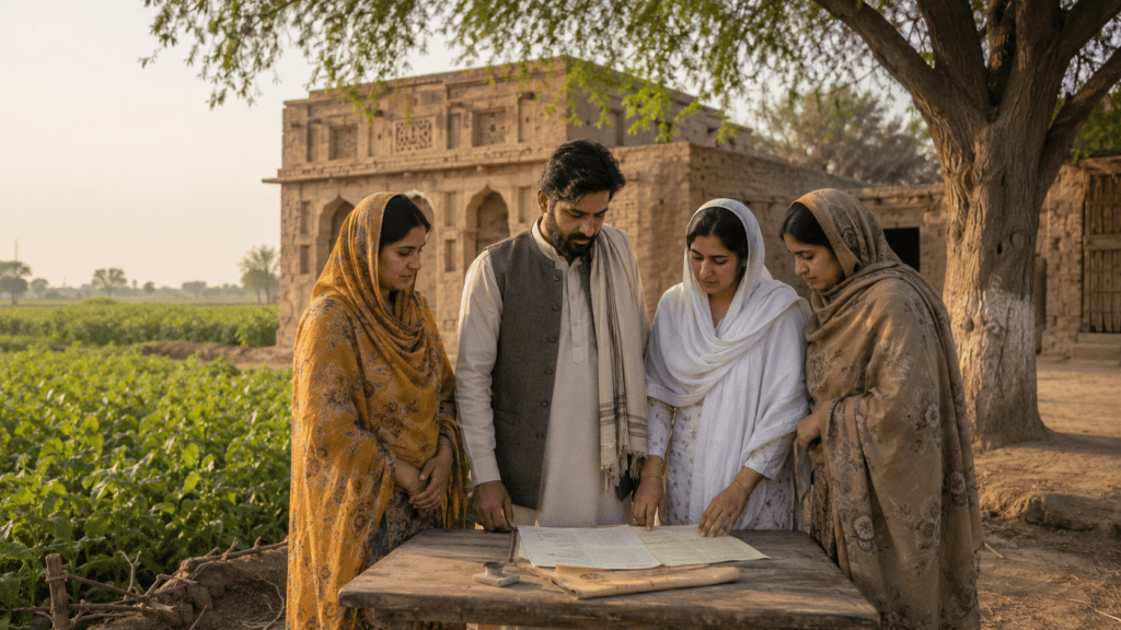 Family Background in Proof of Legal Heirs in Pakistan Case Muhammad, his wife and two sisters in a legal heirs inheritance dispute