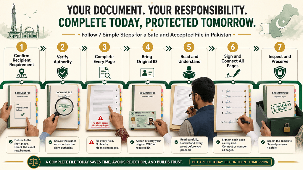 Safe document notarisation process in Pakistan Seven safe steps to notarise a document in Pakistan