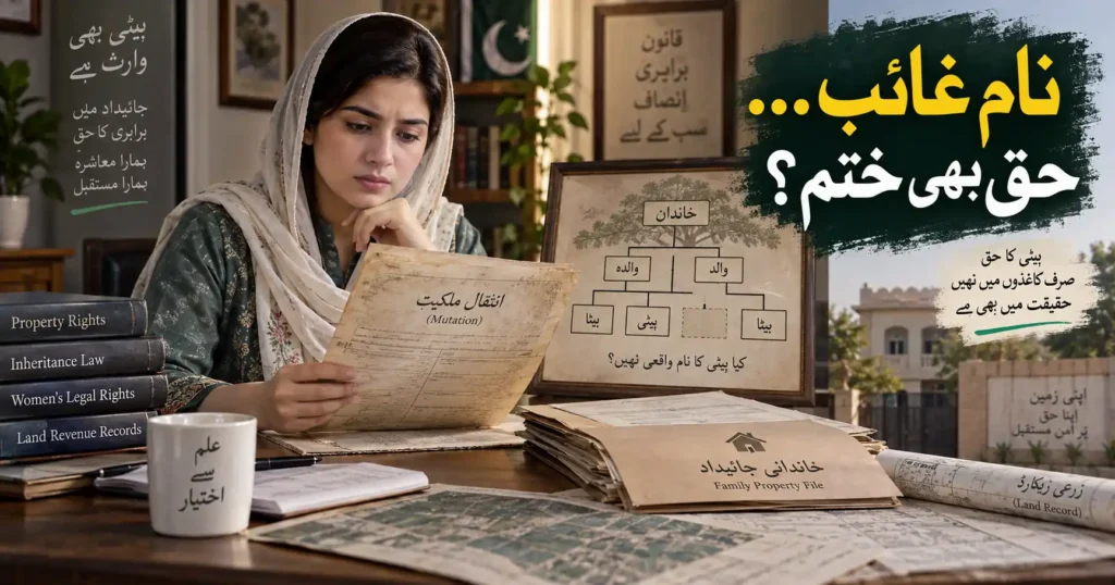 Inheritance Mutation in Pakistan where a daughter is missing from land record