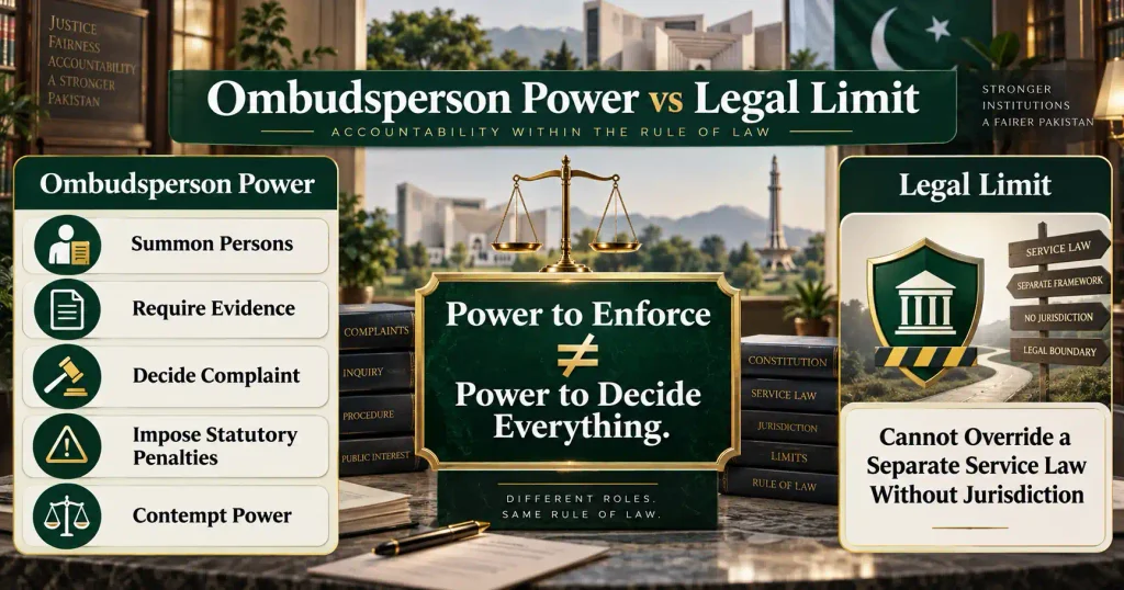 Ombudsperson powers and jurisdiction limits under Punjab harassment law
