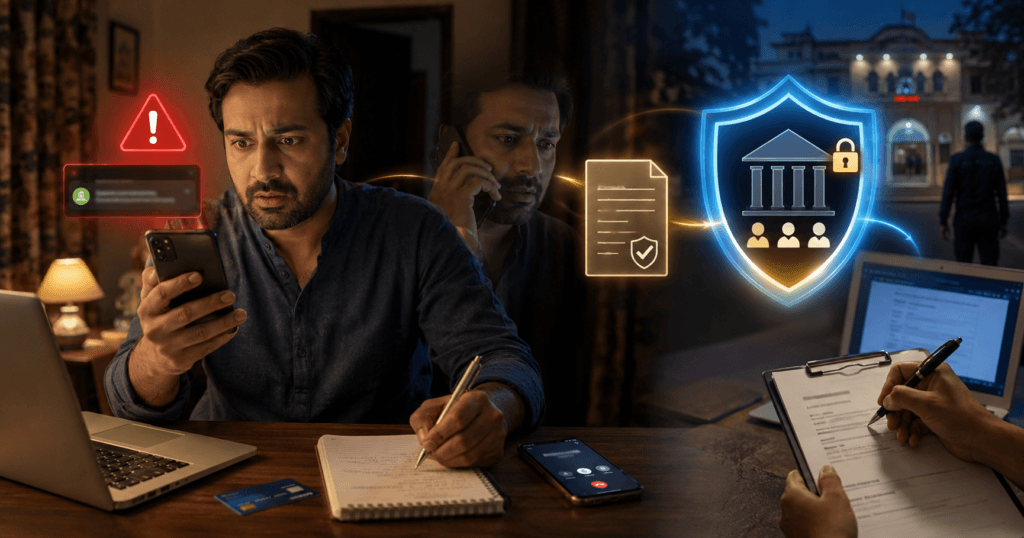 Report Online Financial Fraud to the Bank and NCCIA Victim reporting online financial fraud to the bank and NCCIA in Pakistan