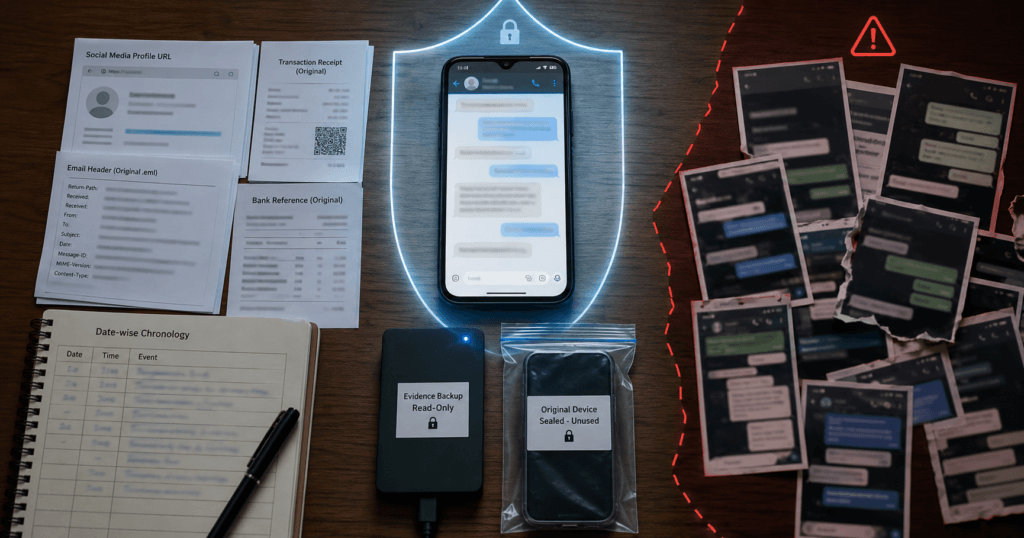 Preserve Original Evidence Before Filing an NCCIA Complaint Original chats, transaction records and mobile devices preserved as cybercrime evidence