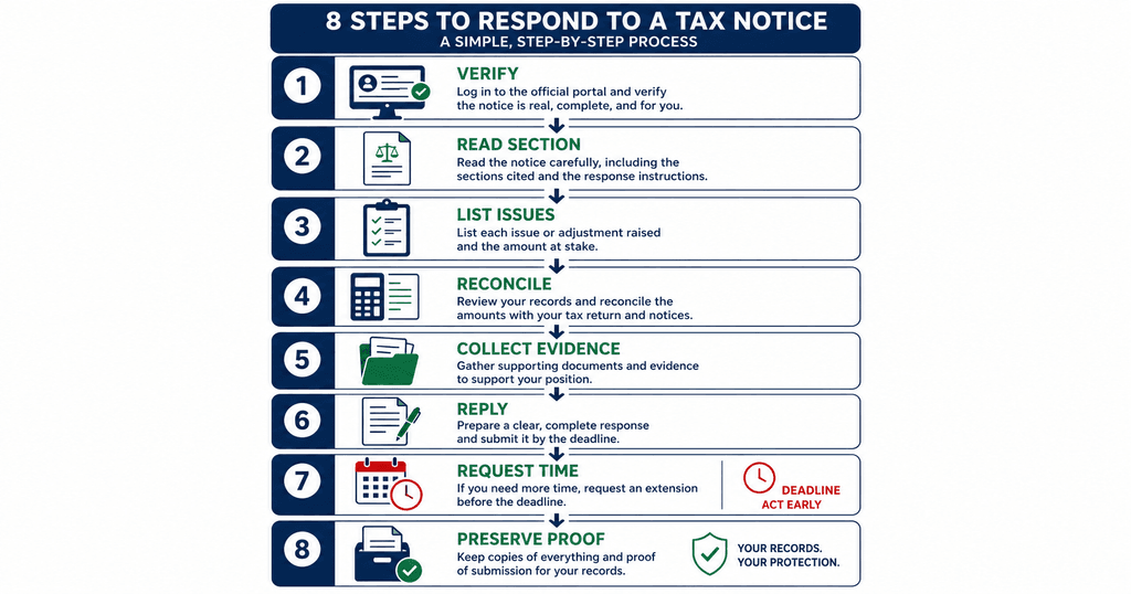 Eight lawful steps for responding to an FBR income-tax notice