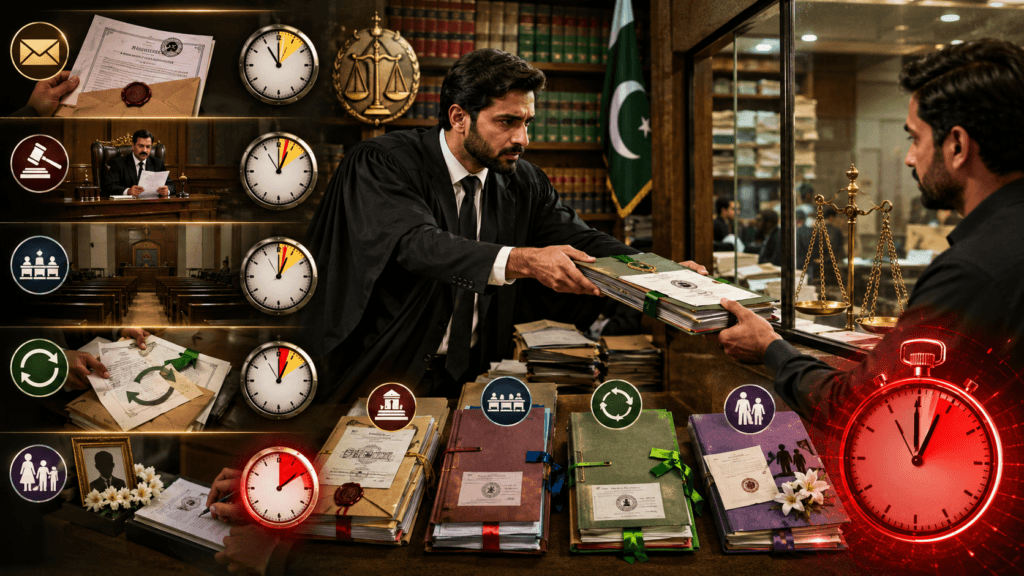 Short appeal and application filing deadlines before Pakistani courts
