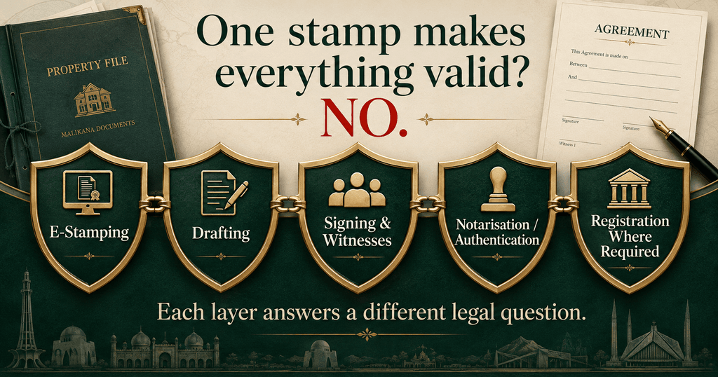 Stamp paper online compared with drafting witnessing notarisation and registration