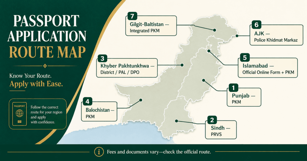 Province-Wise Police Character Certificate Application Routes Official police character certificate routes across Pakistan provinces and territories