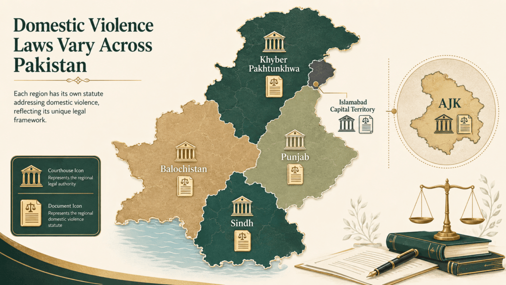 Province-wise domestic violence law in Pakistan comparison