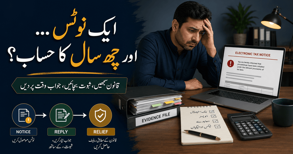 Pakistani taxpayer preparing an evidence-based response under the Income Tax Ordinance 2001